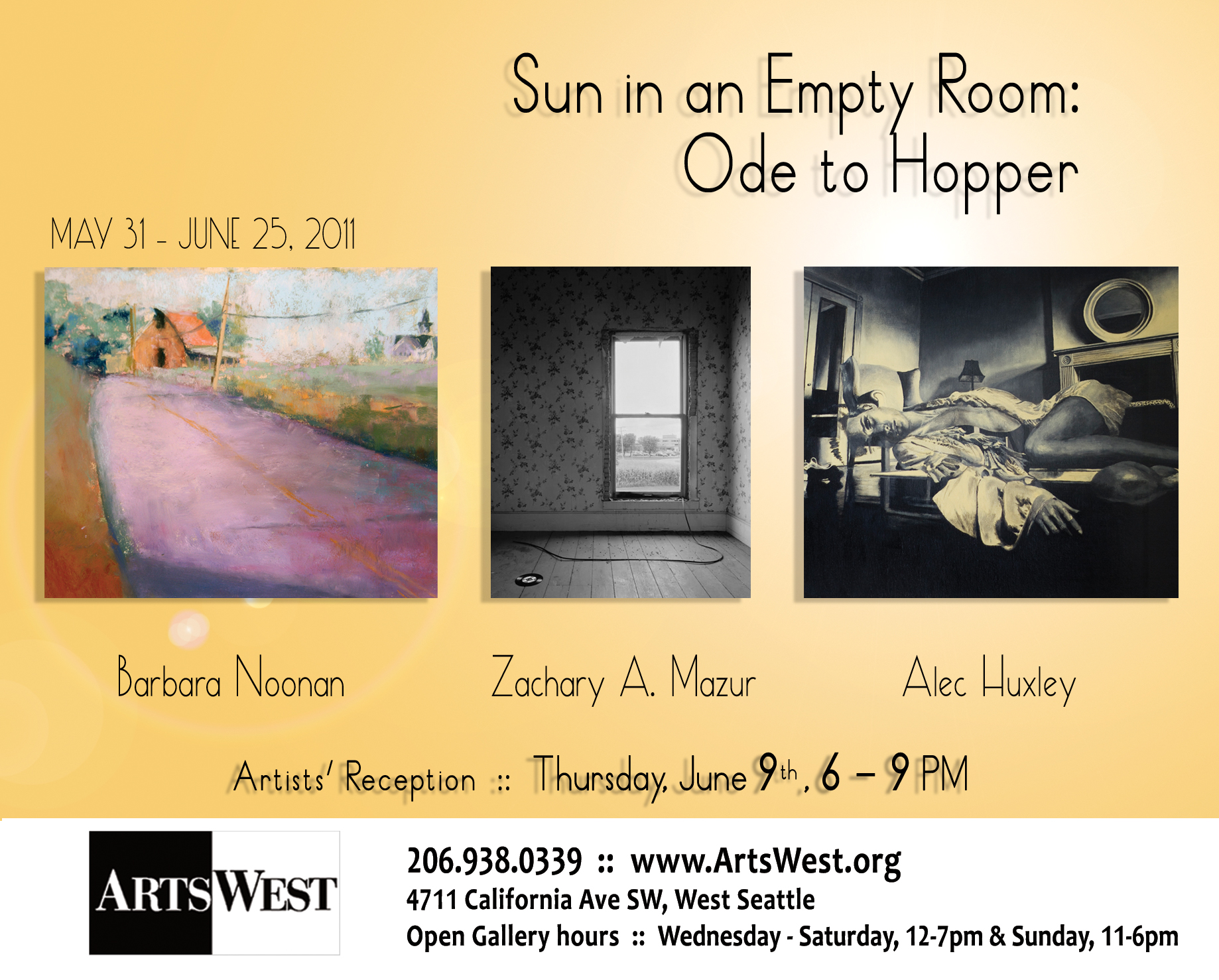 Sun in an empty room An ode to Hopper at ArtsWest Westside Seattle Sun in an empty room An ode to Hopper at ArtsWest Westside Seattle